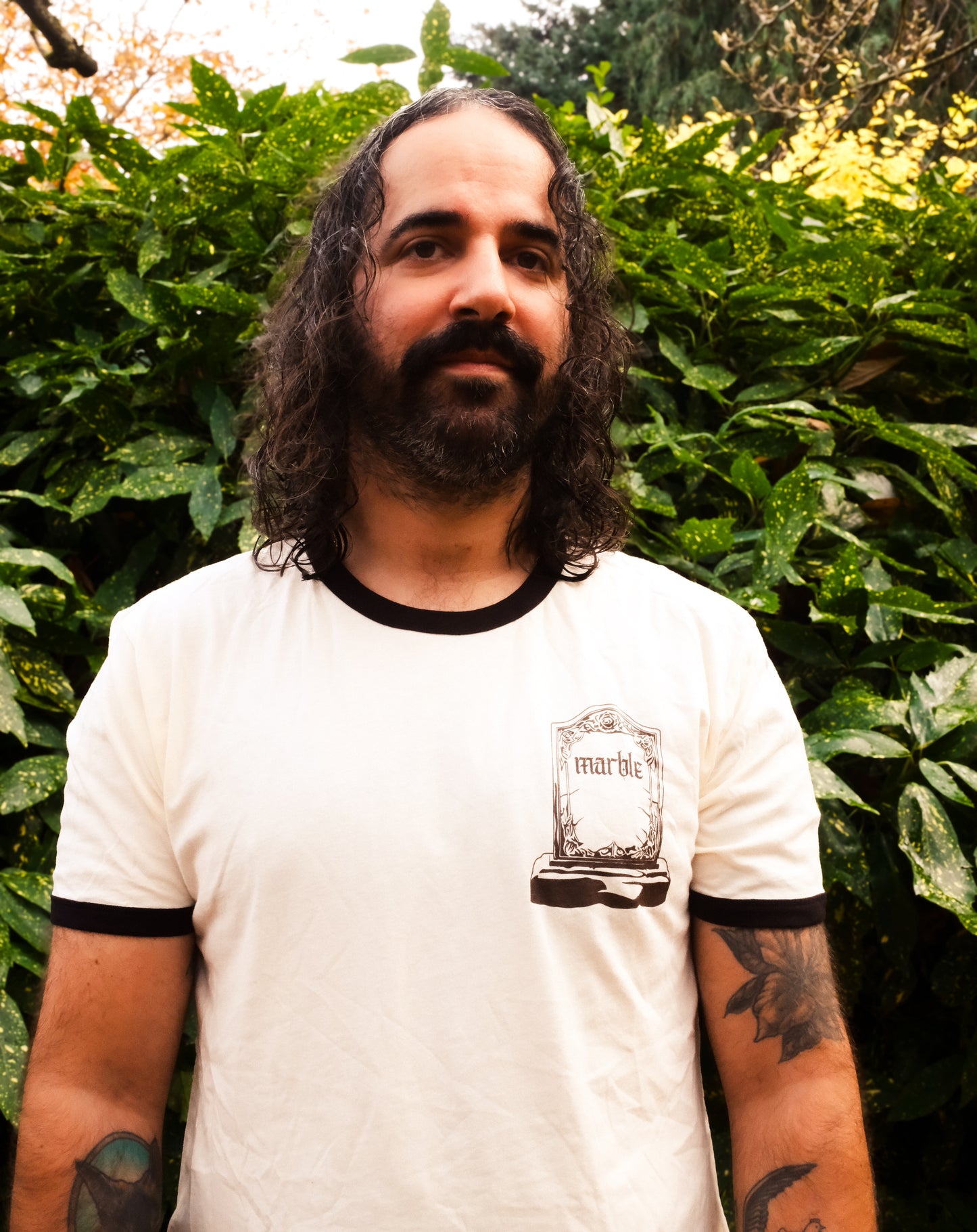 Crow Ringer Tee in Natural White