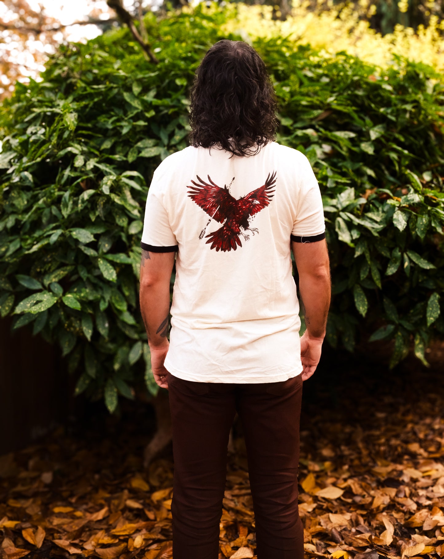 Crow Ringer Tee in Natural White